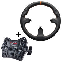 Asetek SimSports Forte GT Button Box - Black Edition + GT Rim - Round, Leder