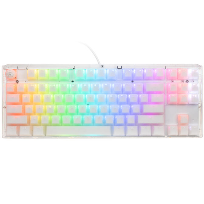 Ducky One 3 Aura White TKL Gaming Tastatur, RGB LED - MX-Red (US) image number 1