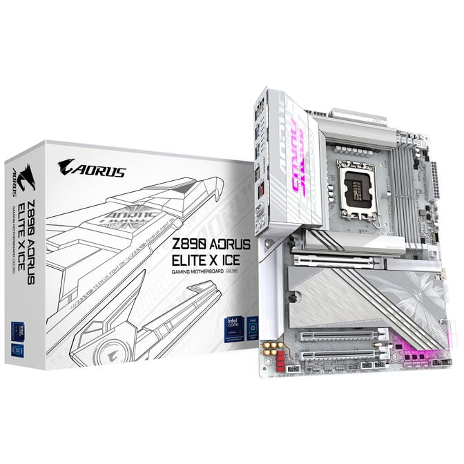 GIGABYTE Z890 AORUS Elite X ICE motherboard, LGA 1851, Intel Z890, ATX, DDR5 image number 0
