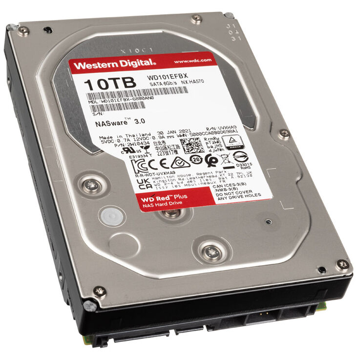 Western Digital Red Plus, SATA 6G, Intellipower, 3.5 inch - 10 TB image number 0