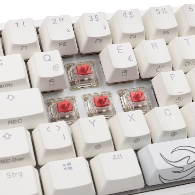 Ducky One 2 Pro Mini White Edition Gaming Tastatur, RGB LED - Cherry Silent Red image number 7