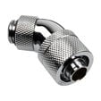 Alphacool HF Connection 45 Degree G1/4 Inch Female Thread to 16/10mm - Rotatable, Chrome Silver image number null