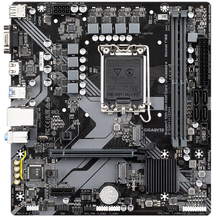 GIGABYTE B760M H DDR4 Mainboard, Sockel 1700, Intel B760, Micro-ATX, DDR4 image number 2
