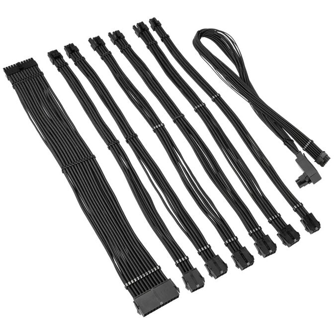 Kolink Core Pro Braided Cable Extension Kit 12V-2x6 Typ 2 - Jet Black image number 1