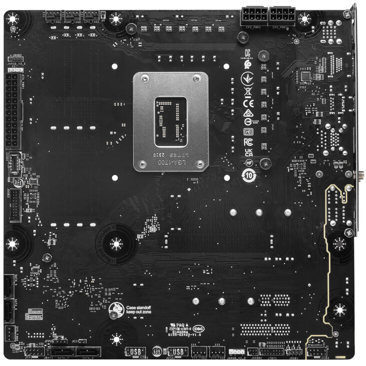 MSI Pro B760M Project Zero, Sockel LGA 1700, Intel B760M, Micro-ATX - DDR5, Back-Connect-Design image number 7