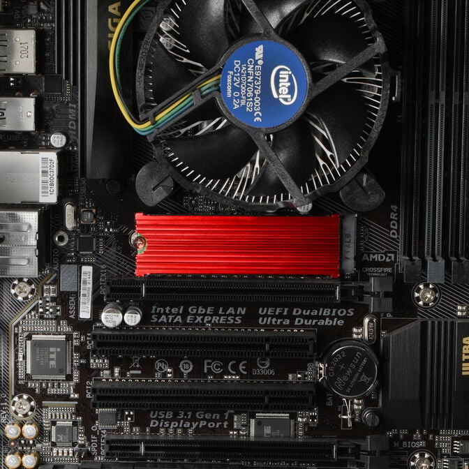 AXAGON CLR-M2 passiver M.2-SSD-K&uuml;hlk&ouml;rper - 2280, Aluminium, rot image number 7