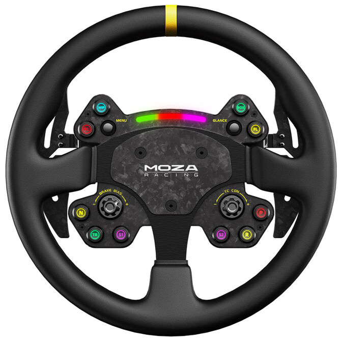 MOZA RS V2 Steering Wheel, Round - Leather (33 cm) image number 1