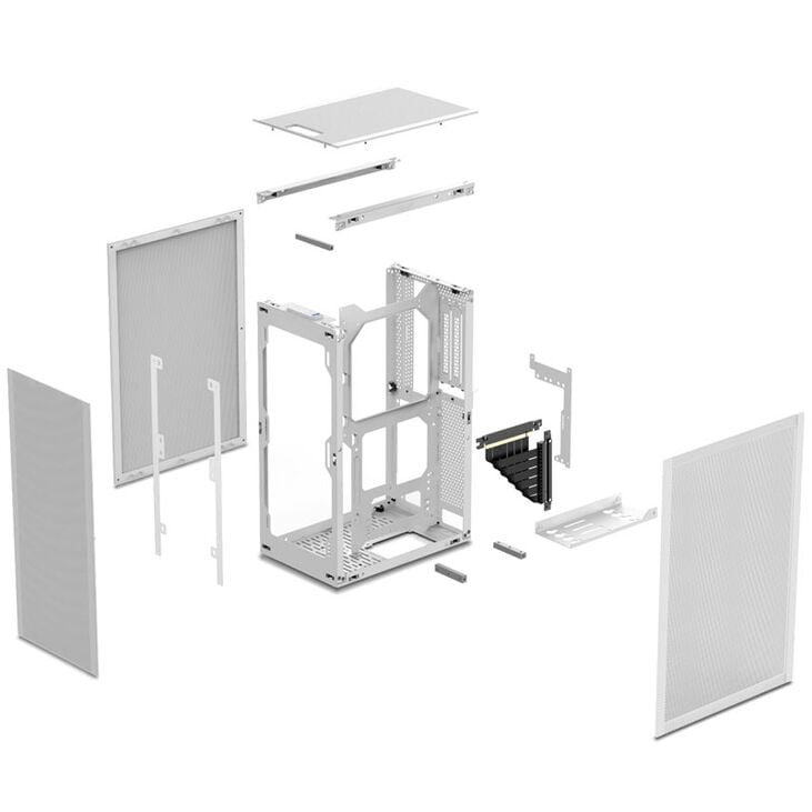 Ssupd Meshlicious Full Mesh PCIE 4.0 Edition Mini-ITX Gehäuse - weiß image number 4