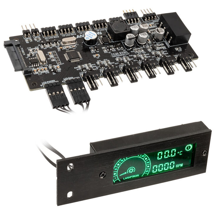 Lamptron TC20 Sync Edition PWM-Lüftersteuerung und RGB-Controller  - PCI, schwarz image number 0
