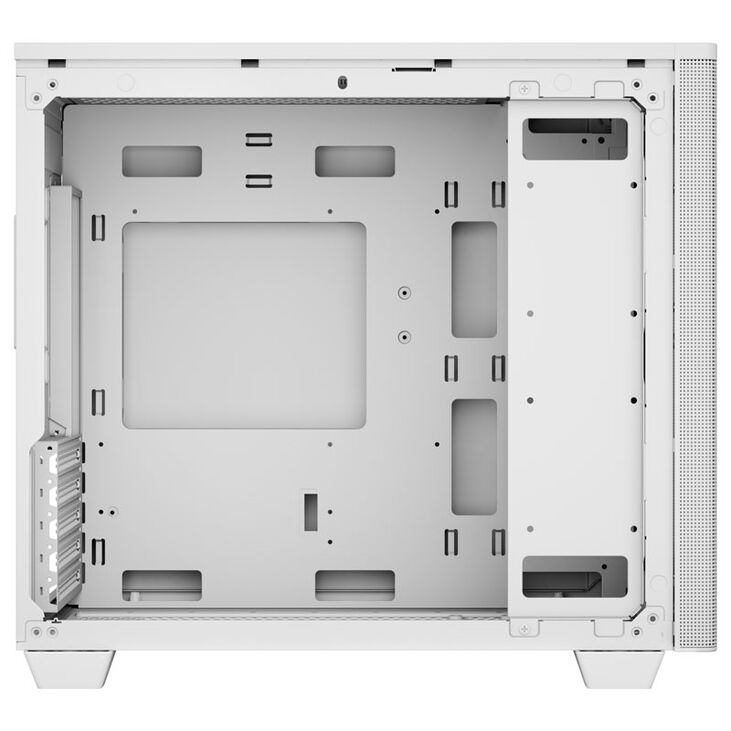 Aerocool Stormfront Mini PC case, Mini Tower, mATX, Tempered Glass - white image number 3