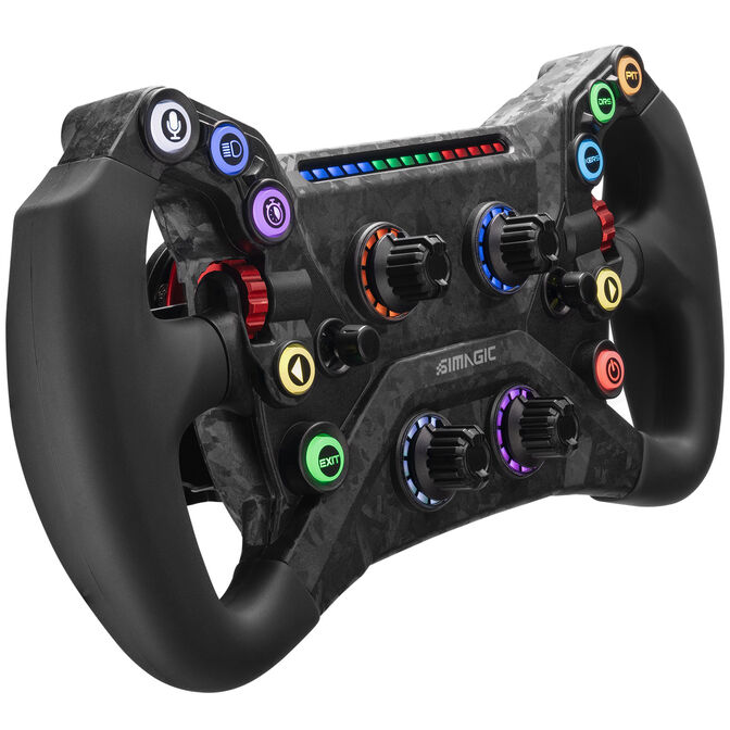 Simagic Simracing Starter Bundle, Steering Wheel, Wheelbase, Pedal Set - Black image number 1