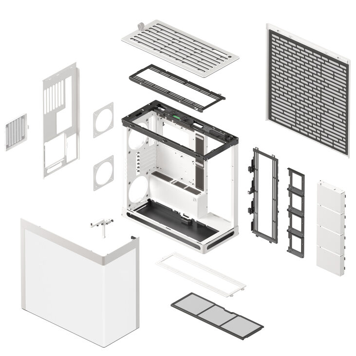 HAVN HS 420 PC-Gehäuse, Midi-Tower, E-ATX, Tempered Glass - weiß image number 9