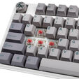 Ducky One 3 Mist Grey Gaming Keyboard, RGB LED - MX-Silent-Red (US) image number null