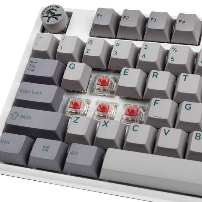 Ducky One 3 Mist Grey Gaming Keyboard, RGB LED - MX-Silent-Red (US) image number 4