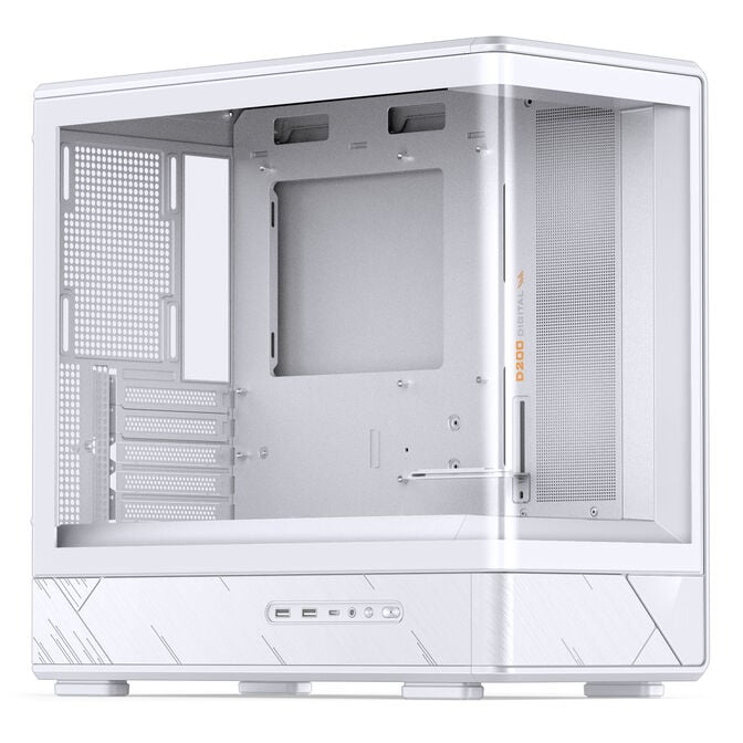 Jonsbo D200 PC Case, Mini Tower, mATX, Tempered Glass - white image number 0