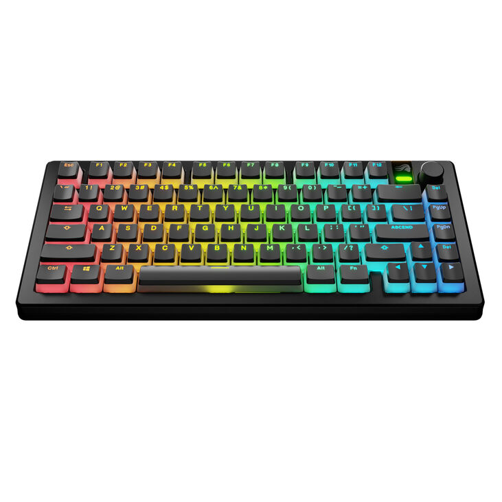 Glorious Aura V3 Keycaps, ANSI Layout (US), PBT, Doubleshot - Black image number 1