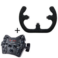 Asetek SimSports Forte GT Button Box - Black Edition + GT Rim - Open D, Wildleder