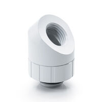 Bitspower Artemis 45 Grad Fitting - drehbar, arctic wei&szlig;