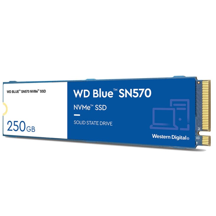 Western Digital Blue SN570 NVMe M.2 SSD, PCIe 3.0 M.2 Type 2280 - 250 GB image number 1