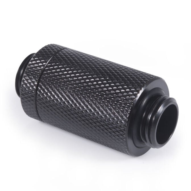 Alphacool ES D-Plug, 31.5-46.5mm, G1/4 male to G1/4 male - black image number 1