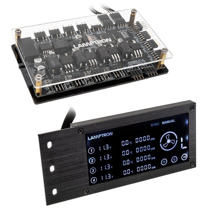 Lamptron RW460 Control for Water Cooling Systems - black image number 0