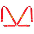Sabelt Sim Seatbelts Kit, 4-Punkt-Gurt, mit Montage-Kit, kompatibel mit P-, S- und X-Serie - rot image number null