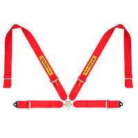 Sabelt Sim Seatbelts Kit, 4-Punkt-Gurt, mit Montage-Kit, kompatibel mit P-, S- und X-Serie - rot