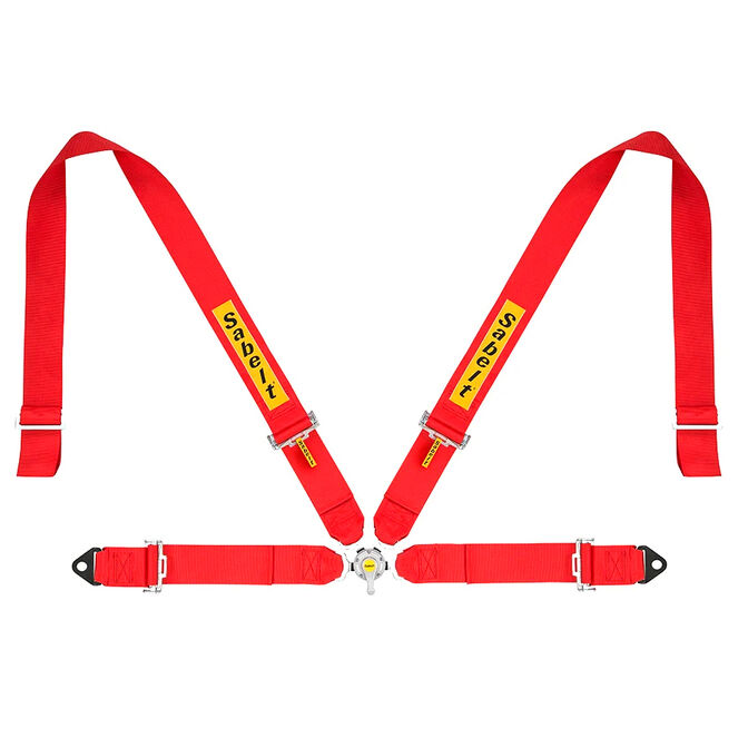 Sabelt Sim Seatbelts Kit, 4-Punkt-Gurt, mit Montage-Kit, kompatibel mit P-, S- und X-Serie - rot image number 0