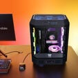 Thermaltake The Tower 600 PC Case, Mid Tower, ATX, Tempered Glass &ndash; includes 2x 140mm Fans, Black image number null
