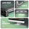 AXAGON HMC-10HLS Multiport-Hub, 4x USB-A und 2x USB-C, HDMI 4K/60Hz, RJ-45, SD/microSD, PD 100W image number null