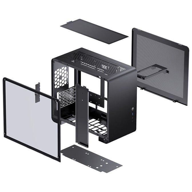 Jonsbo U4 Mini Micro-ATX-Geh&auml;use, Tempered Glass - schwarz image number 7