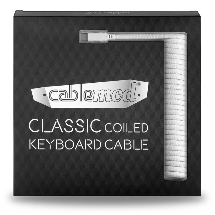 CableMod Classic Coiled Keyboard Cable USB-C zu USB Typ A, Glacier White - 150cm image number 3