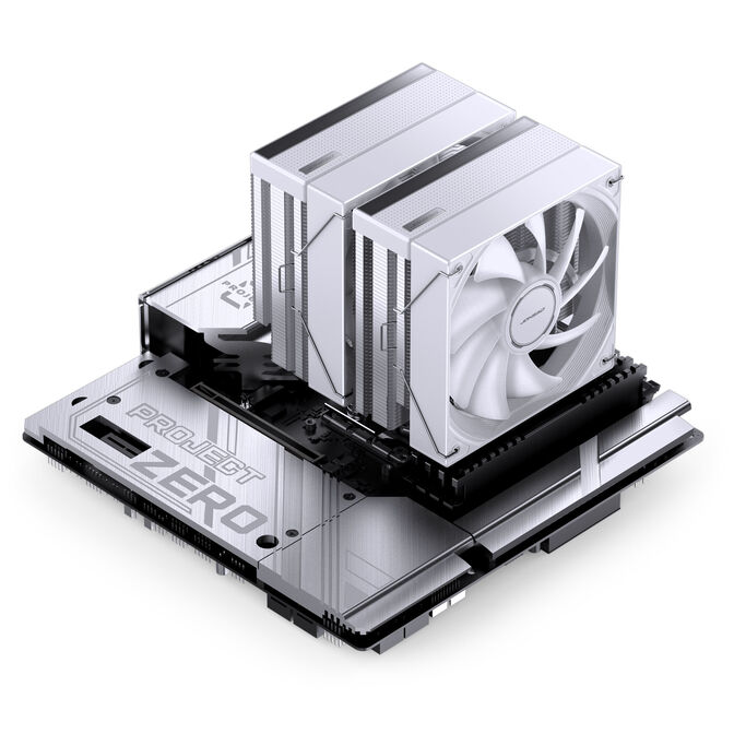 Jonsbo CB80 CPU Cooler, Dual-Tower, 2 x 120mm, PWM, RGB - white image number 13