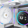 NZXT F140X RGB Case Fan, LCP Rotor, Hybrid Bearing, aRGB - White, 140mm image number null