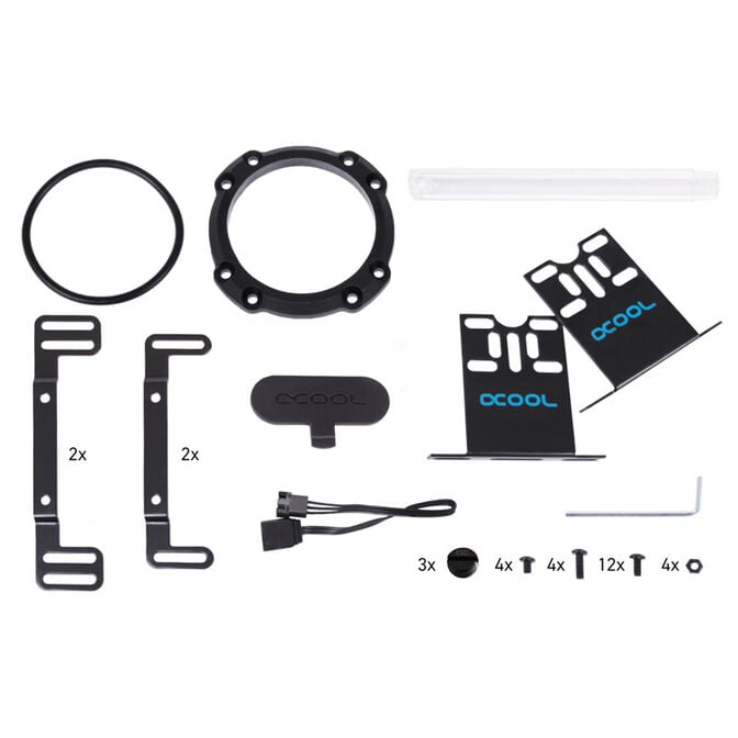 Alphacool Eisbecher Aurora D5 250 mm inkl. Alphacool VPP Apex D5 - Acetal/Glas image number 7