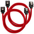 Corsair Premium Sleeved SATA-Kabel, rot 60cm - 2er Pack image number null