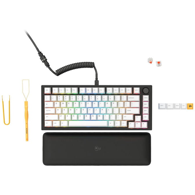 Glorious GMMK Pro Black Slate 75% TKL Keyboard - Pre built, ANSI-Layout - black image number 1