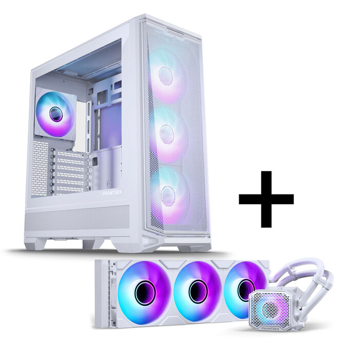 Phanteks Eclipse G400A PC-Geh&auml;use + Glacier M25 Gen2 AiO-Wasserk&uuml;hlung - wei&szlig; image number 0