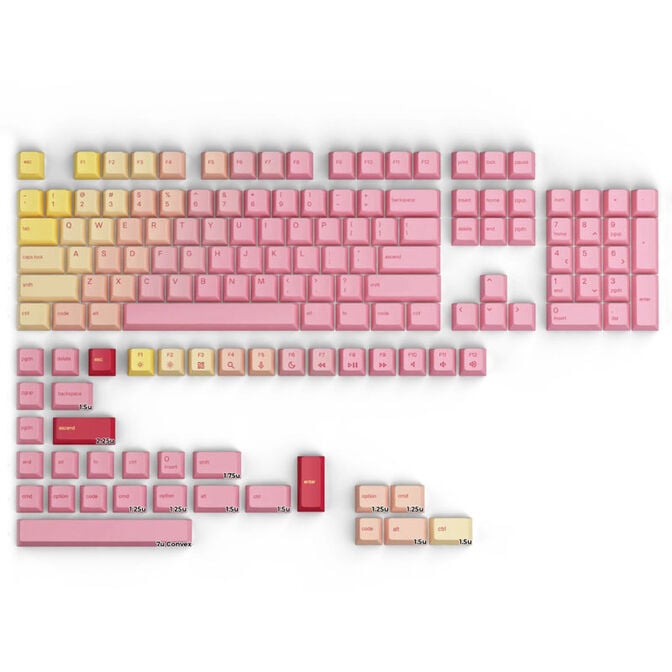 Glorious GPBT Keycaps - Pink Grapefruit image number 0