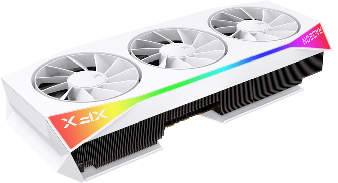 XFX Mercury Radeon RX 9070 XT OC White Gaming Edition RGB Graphics Card, 16384 MB GDDR6 image number 3