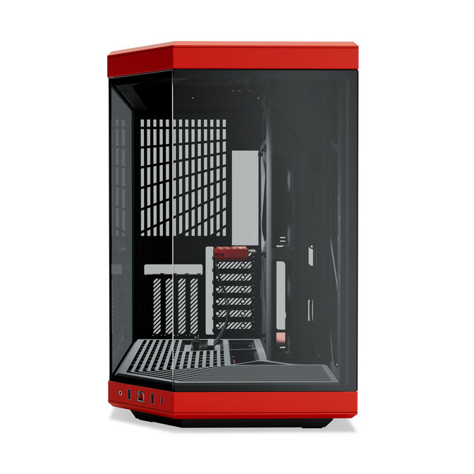 Hyte Y70 PC Case, Mid Tower, Standard - Black / Red image number 1