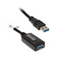 InLine USB-A 3.2 Gen.1 Extension, USB-A to USB-A, black - 5m