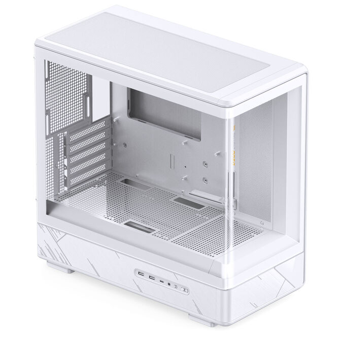 Jonsbo D200 PC Case, Mini Tower, mATX, Tempered Glass - white image number 5