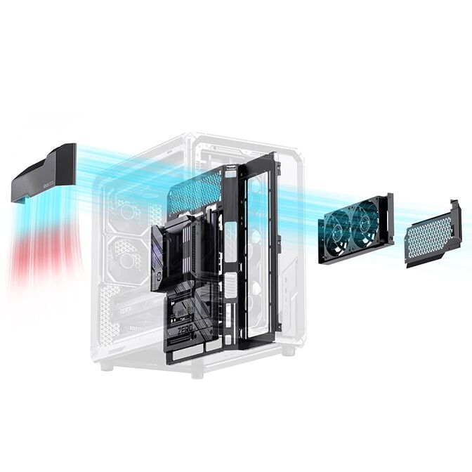 Jonsbo X400 Pro PC-Geh&auml;use, Midi-Tower, ATX, Tempered Glass - grau image number 7