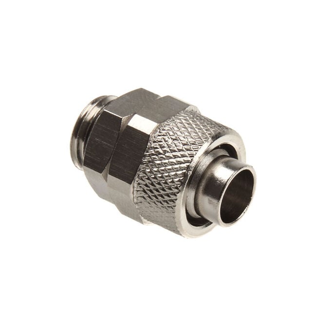 Anschluss gerade G1/4 Zoll auf 13/10mm - silber gl&auml;nzend image number 0