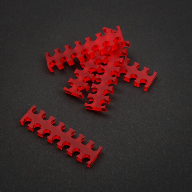 King Mod Service 14-Slot Cable Comb 3mm small - red - set of 5 image number 0