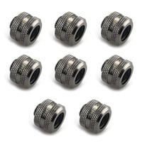 XSPC fitting G1/4" to 14mm hard tube, black chrome - 8 pieces