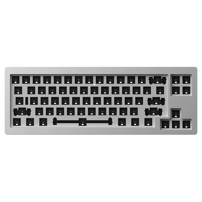 Akko MonsGeek M7 VIA Barebone Gaming-Tastatur, 65%, Hot-Swap-f&auml;hig, RGB, ANSI-Layout - silber image number 0