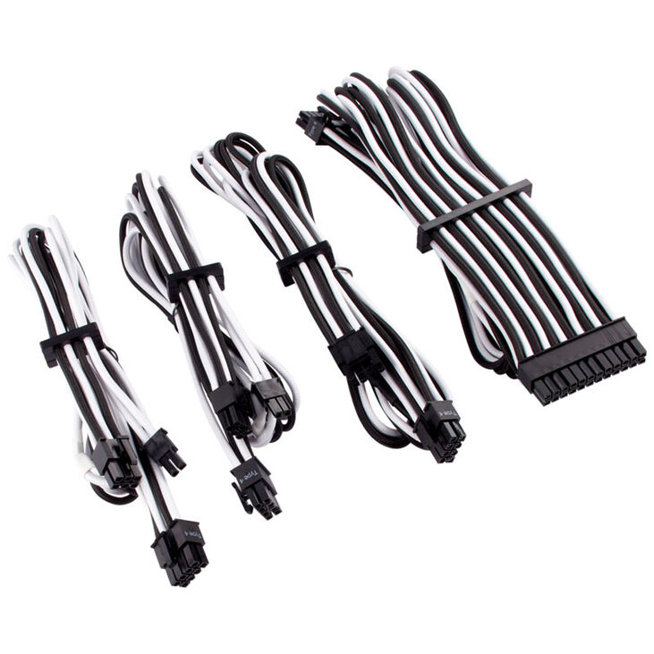 Corsair Premium Sleeved Kabel-Set (Gen 4) - weiß/schwarz image number 1