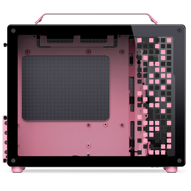 Jonsplus Z20 Micro-ATX Geh&auml;use, mit Tragegriff - schwarz/pink image number 3